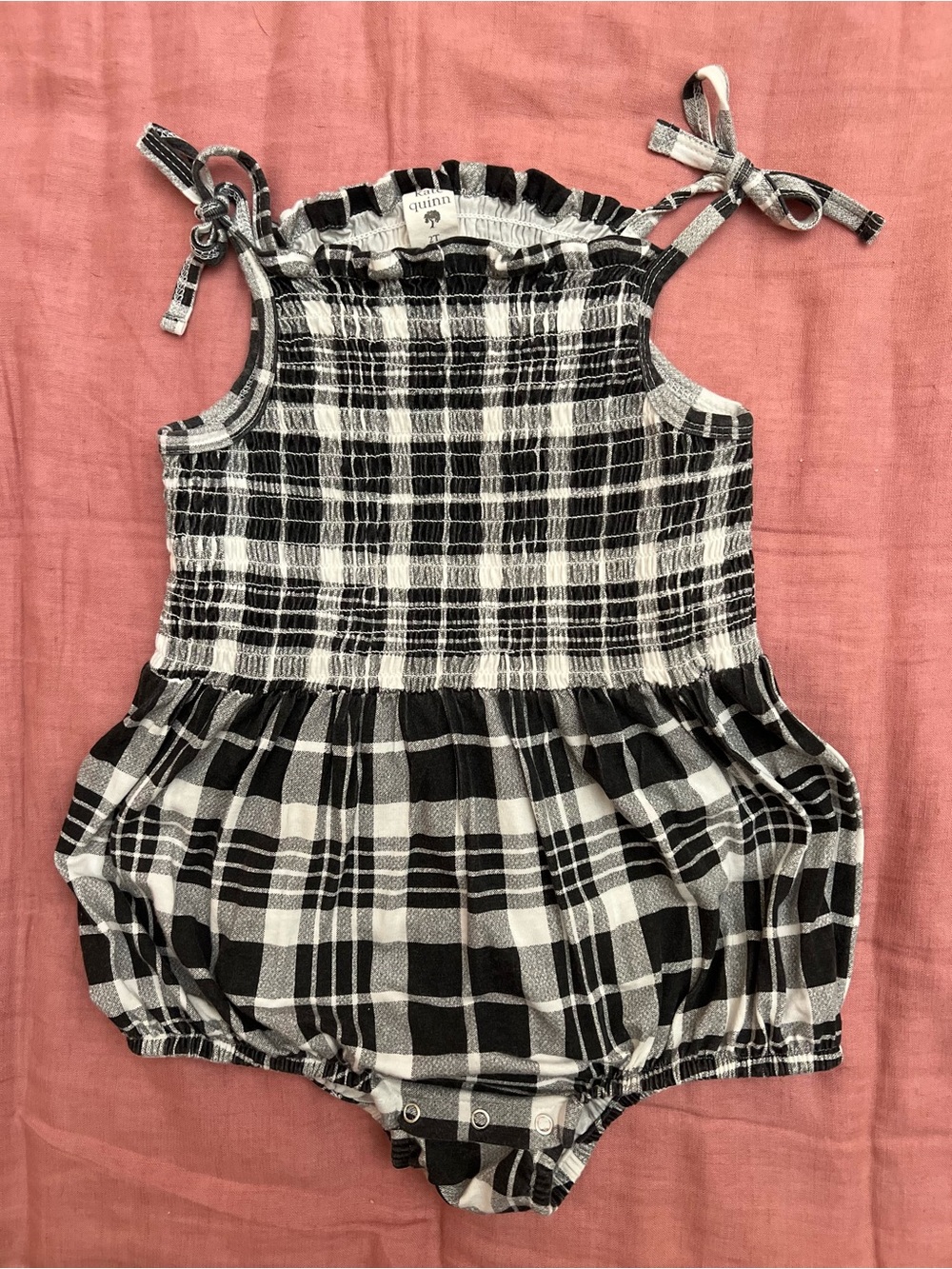 Quinn Plaid Smocked Ballerina Bubble